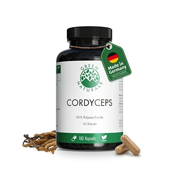 Cordyceps Sinensis - 400mg par dose journalière - IMPORTANT: Extrait 10:1 -14000mg de Cordyceps par dose +40% de polysaccha