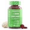 Gommes Lion’s Mane – Extrait 2500 mg + Vitamines B6, B12, Iode – Focus, Mémoire & Système Nerveux – Nootropique Vegan Sans Su