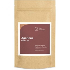 Terra Elements Agaricus Blazei en poudre 100 g I Agaricus blazei murrill I ABM I 100% pure I vegan I qualité crue