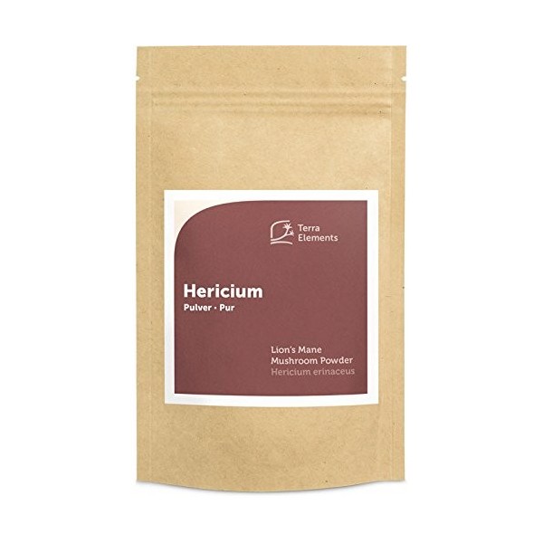 Terra Elements Hericium bio en poudre 100 g I Hydne herisson I 100% pure I vegan I qualité crue
