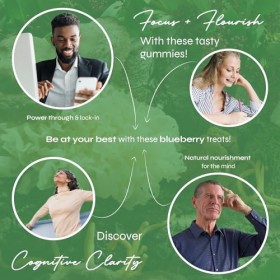 Known 1000mg Champignon Crinière de Lion Gummies – Saveur Myrtille – Complément Gommes Végan Nootropique – Cure 1 Mois – Pour