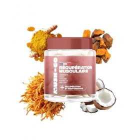 MushNGo Réduit fatigue & inflammation - Chaga, Cordyceps, Curcuma - vitamines & minéraux - récupération musculaire - vegan, s