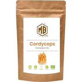 MB Superfoods - Extrait de Champignon Cordyceps Bio en Poudre, Non-OGM, Végétalien, pour Soutien Immunitaire, Énergie et Stam