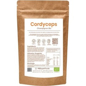 MB Superfoods - Extrait de Champignon Cordyceps Bio en Poudre, Non-OGM, Végétalien, pour Soutien Immunitaire, Énergie et Stam