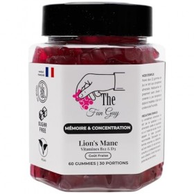 The Fun Guy Gummies – Lion’s Mane 2000mg pour Focus et Mémoire | Vitamines D3 & B12 | Optimisez Performance, Réduisez Stress 