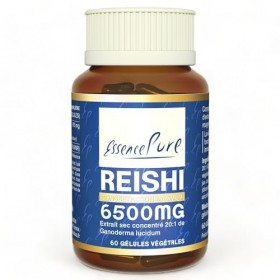 Reishi 6500mg Essence Pure | Soutien du Système Immunitaire | Nutriments Exclusifs du Champignon Ganoderma Lucidum | 60 Gélul