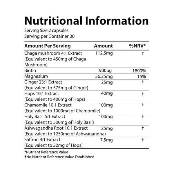 Daruk Stress & Fatigue – Avec champignon Chaga – Favorise la relaxation – Favorise la santé générale – Végétalien – Végétérie...