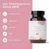 Champignons Adaptogènes Équilibre - 60 gélules - Bien-être Complet avec Shiitake, Cordyceps, Lion’s Mane & Reishi | Hydratati