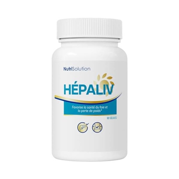 NutriSolution Hépaliv Complément Soutien Hépatique - Formule Détox Avancée avec Chardon-Marie, Desmodium & Thé Vert pour la S