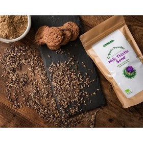 Balkan Herbs Poudre de chardon-Marie BIO 1 kg, la plante médicinale la plus efficace pour le foie, source 100 % pure de silym