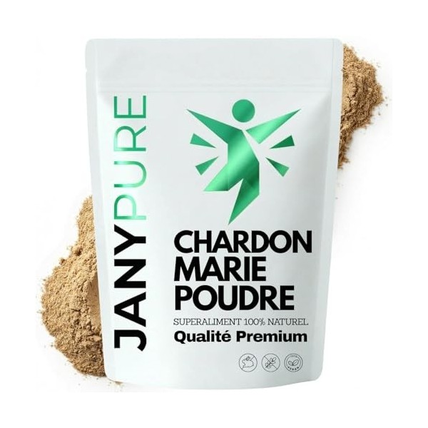 Poudre de Graines de Chardon-Marie Dégraissée | 80% Silymarine | Détox Foie, Protection Hépatique, Digestion | Silybum Marian