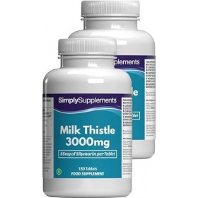 Chardon-Marie 3000mg | 360 Comprimés | Adapté aux Végétaliens |Jusqu’à 6 mois de bienfaits |SimplySupplements