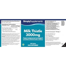 Chardon-Marie 3000mg | 360 Comprimés | Adapté aux Végétaliens |Jusqu’à 6 mois de bienfaits |SimplySupplements