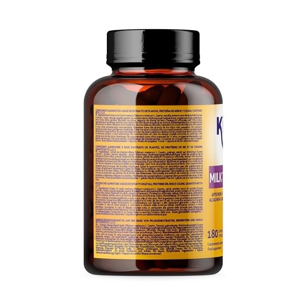 Chardon Marie Extra Fort et Detox Foie, 180 Gélules pour 6 Mois, Extrait 25:1 avec 80% Silymarine, Artichaut, Pissenlit et Ch