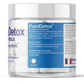 BioEssentials PureDetox® Détox & Réparation du Foie avec 91% Chardon-Marie, Glutathion & NAC – Complément de Soutien Hépatiqu