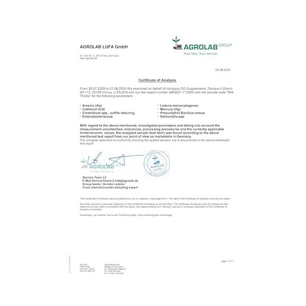 Alzuro Labs Chardon-Marie 80% Silymarine | 6 000 mg | Extrait 15:1 500 mg | 180 Gélules Végétales | Testé en Laboratoire