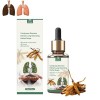 Gouttes à base de plantes pour nettoyer les poumons, gouttes pour dégager les poumons à lextrait de Cordyceps Sinensis, pour ...