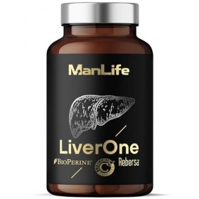 NAC, Choline, Curcuma, Chardon-Marie, Artichaut & Berbérine | 120 gélules | Complément Alimentaire Détox Foie | LiverOne ManL