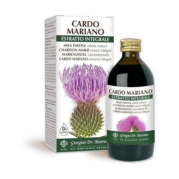 Dr. Giorgini Chardon-Marie Extrait Intégral - 200 ml Complément alimentaire à base de chardon-Marie, 100% sans alcool 