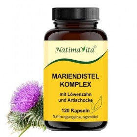 Complexe de chardon-Marie - Détoxifiant et apaisant sur le foie, la bile, le système digestif - Complexe hépatique - 120 gélu