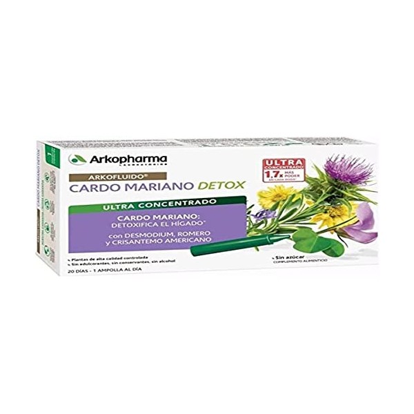 Arkopharma Arkofluido Cardo Mariano DETOX 20 ampoules