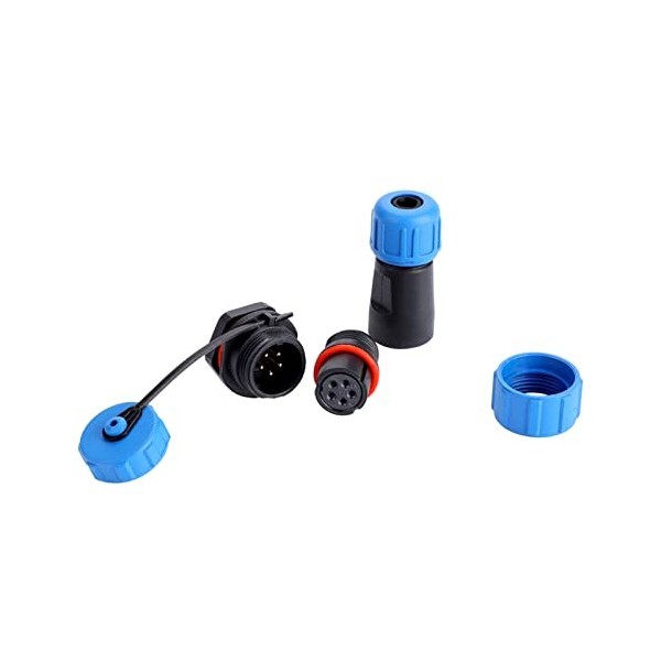 Garosa Prise de Courant daviation, Connecteur en Plastique IP67 à 2 Broches, Prise à Bride Durable pour le Câblage électriqu ...