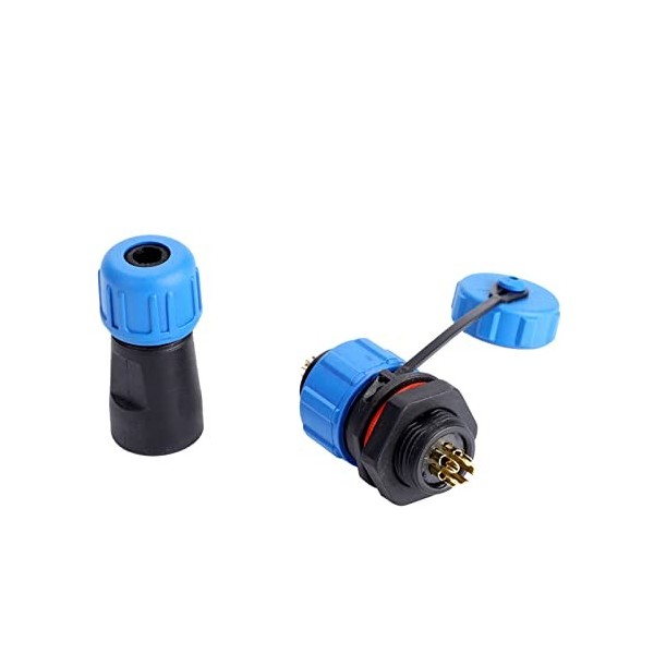 Garosa Prise de Courant daviation, Connecteur en Plastique IP67 à 2 Broches, Prise à Bride Durable pour le Câblage électriqu ...