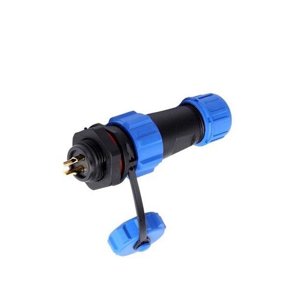 Garosa Prise de Courant daviation, Connecteur en Plastique IP67 à 2 Broches, Prise à Bride Durable pour le Câblage électriqu ...