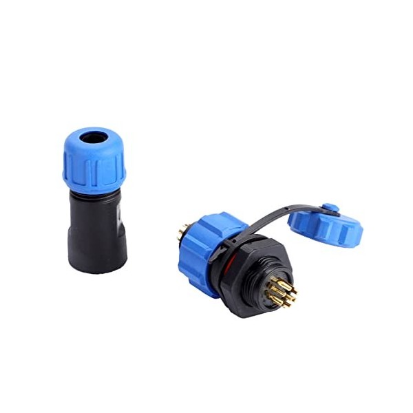 Garosa Prise de Courant daviation, Connecteur en Plastique IP67 à 2 Broches, Prise à Bride Durable pour le Câblage électriqu ...