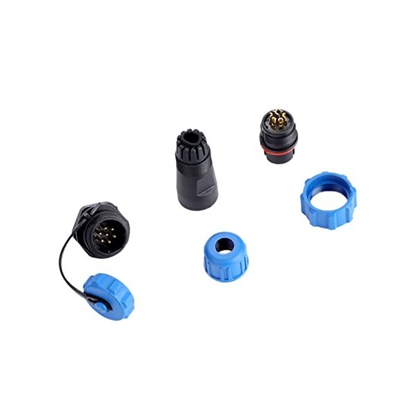 Garosa Prise de Courant daviation, Connecteur en Plastique IP67 à 2 Broches, Prise à Bride Durable pour le Câblage électriqu ...