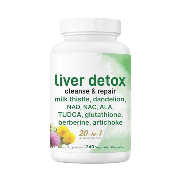 Cápsulas reparadoras 240 cápsulas vegetarianas : Contienen cardo mariano, diente de león y glutatión, para limpiar y nutrir 