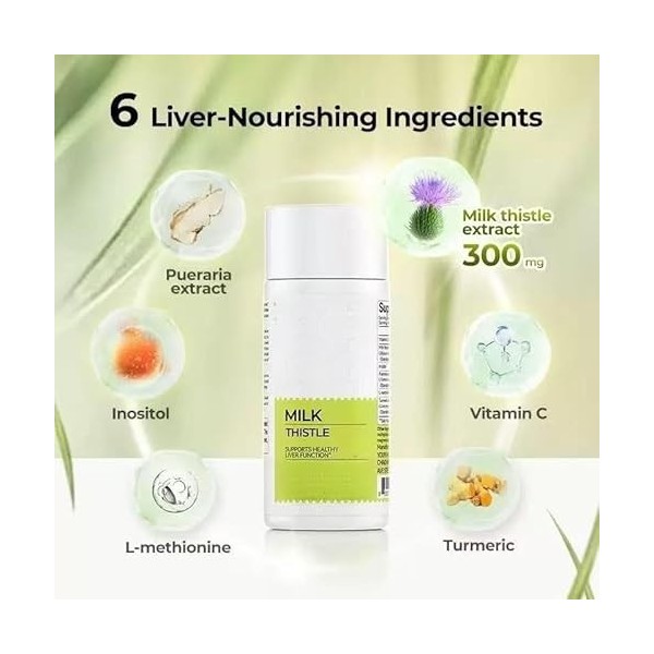 Détox du foie au chardon-Marie - Soutien à la détox et à la réparation du foie au chardon-Marie, complexe antioxydant