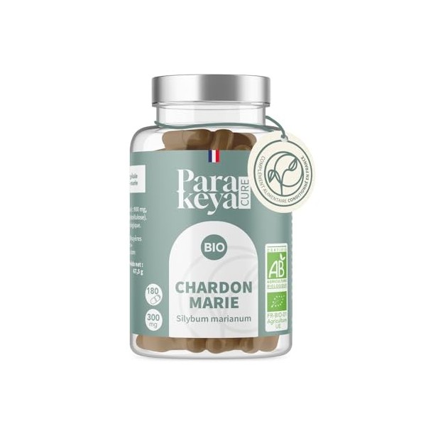 Parakeya - Chardon-Marie Bio 300 mg |Complément alimentaire | 180 gélules Chardon-marie
