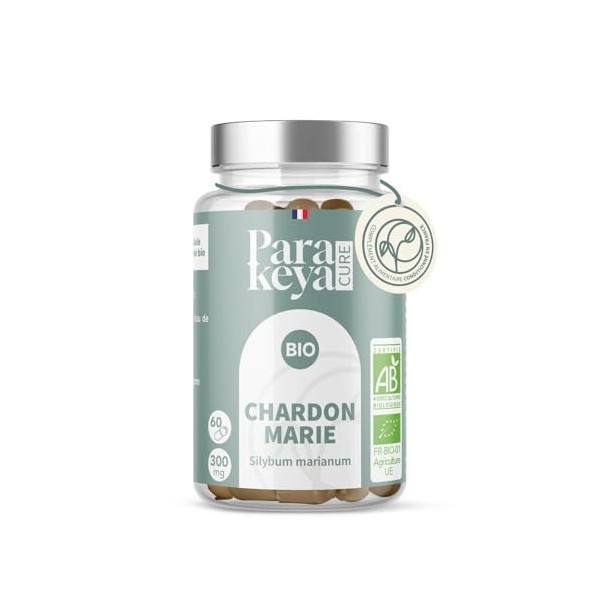 Parakeya - Chardon-Marie Bio 300 mg |Complément alimentaire | 180 gélules Chardon-marie
