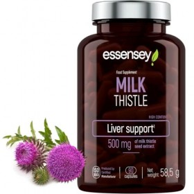 ESSENSEY - Chardon-Marie 500 mg I 90 gélules I Pour végétariens I 90 doses quotidiennes I Facile à avaler