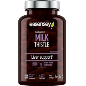 ESSENSEY - Chardon-Marie 500 mg I 90 gélules I Pour végétariens I 90 doses quotidiennes I Facile à avaler