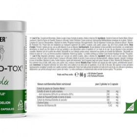 Weider Liver D-Tox Complex 90 gélules Complexe d’extraits de Chardon-Marie avec 80% de Silymarine, Pissenlit et Artichaut, 