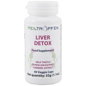 Détox du foie Gélules végétariennes | 60 gélules | Complément alimentaire | Analyse effectuée par un laboratoire tiers | Heil