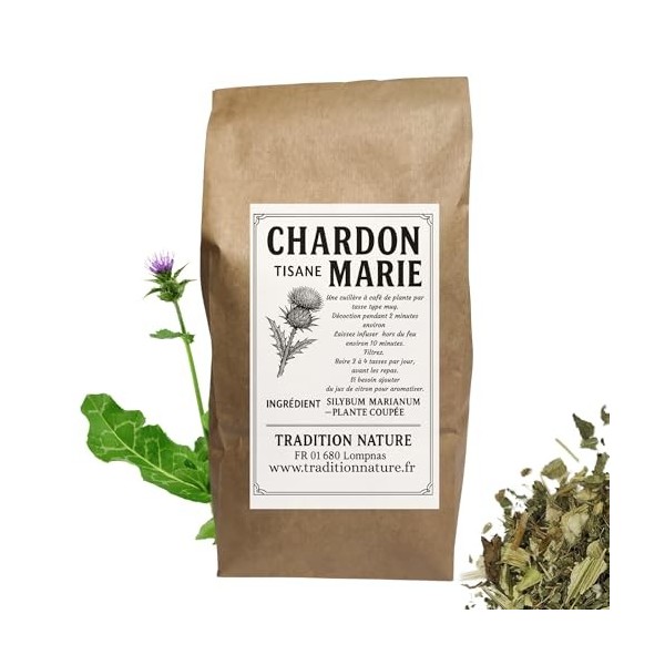 Tisane Plante Coupée Chardon-Marie Silybum Marianum 250 G | Tradition Nature