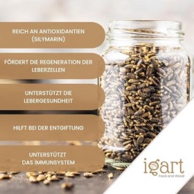 IGART Graines de Chardon-Marie Moulues 3000g 3kg | Graines en Poudre | Chardon-marie Naturel pour Thé | Infusion de Chardon-M