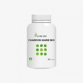 CHARDON-MARIE BIO - 60 gélules - Le Pré Vert - Complément Alimentaire de 50 gélules - Troubles Hépatiques et Biliaires - Fabr