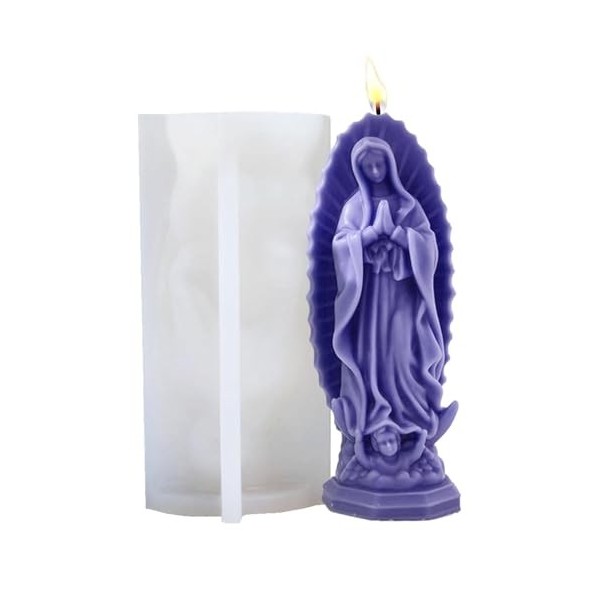 Pour Trois dimensions En Silicone - Pour Mère Marie Pour Savon En Résine Époxy, Silicone Alimentaire Pour Ange Pour Bonbons