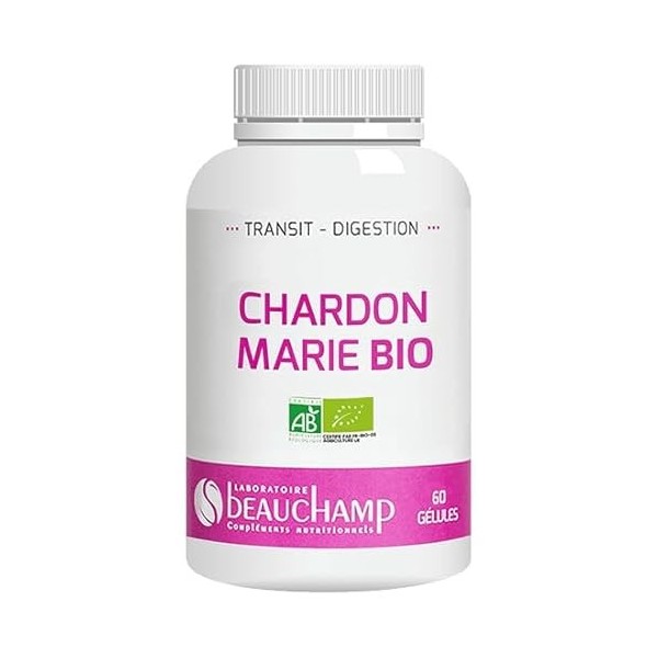 Laboratoire Beauchamp - CHARDON MARIE BIO - Complément Alimentaire - Détoxification, Elimination & Protection du Foie - 60 gé