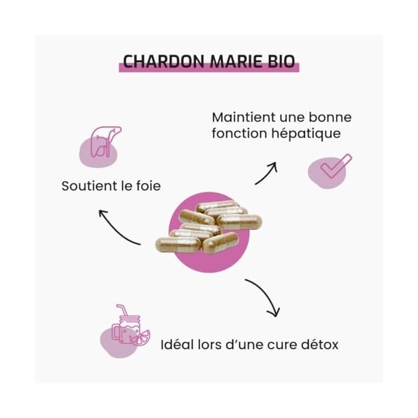 Laboratoire Beauchamp - CHARDON MARIE BIO - Complément Alimentaire - Détoxification, Elimination & Protection du Foie - 60 gé