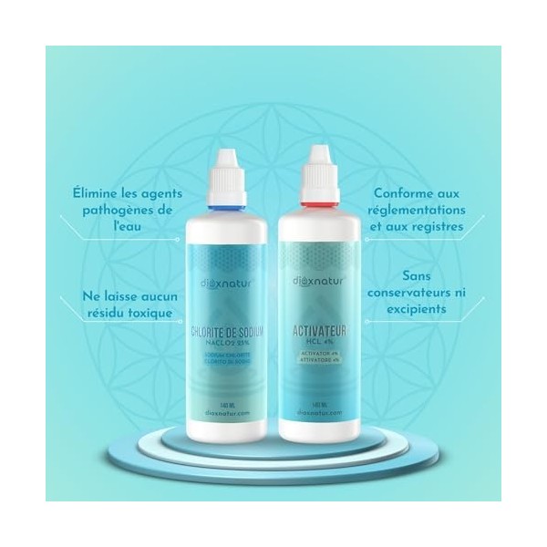 DIOXNATUR® - Kit de production de dioxyde de chlore 140ml - Non destiné à la consommation humaine Direct 