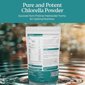 Aligma Organic Chlorella Powder 250 Gram for Immune System Booster, Super Greens Powder, Natural Source of Vegan Protein, Min