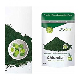 BIOTONA CHLORELLA RAW 200gr. BIO – produit multifonction à large champ d’application, poids 200 g, s’intègre facilement dans 