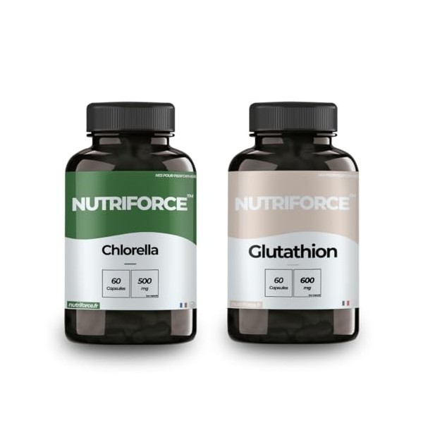 Pack Détox Complet – Chlorella & Glutathion – 120 Gélules – Élimination Toxines, Immunité et Beauté Peau
