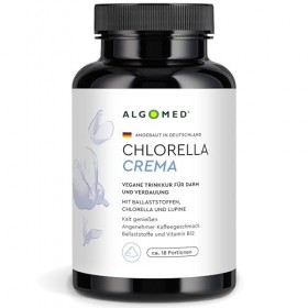 Algomed Chlorella Crema | Cure à boire végétalienne pour les intestins et la digestion | B12 + probiotiques + fibres | Fabric