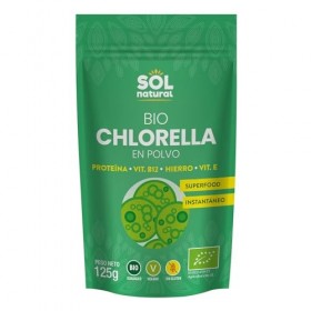 SOLNATURAL CHLORELLA polvo 125gr. BIO – peut être utilisé régulièrement selon les besoins individuels, produit spécialisé pou